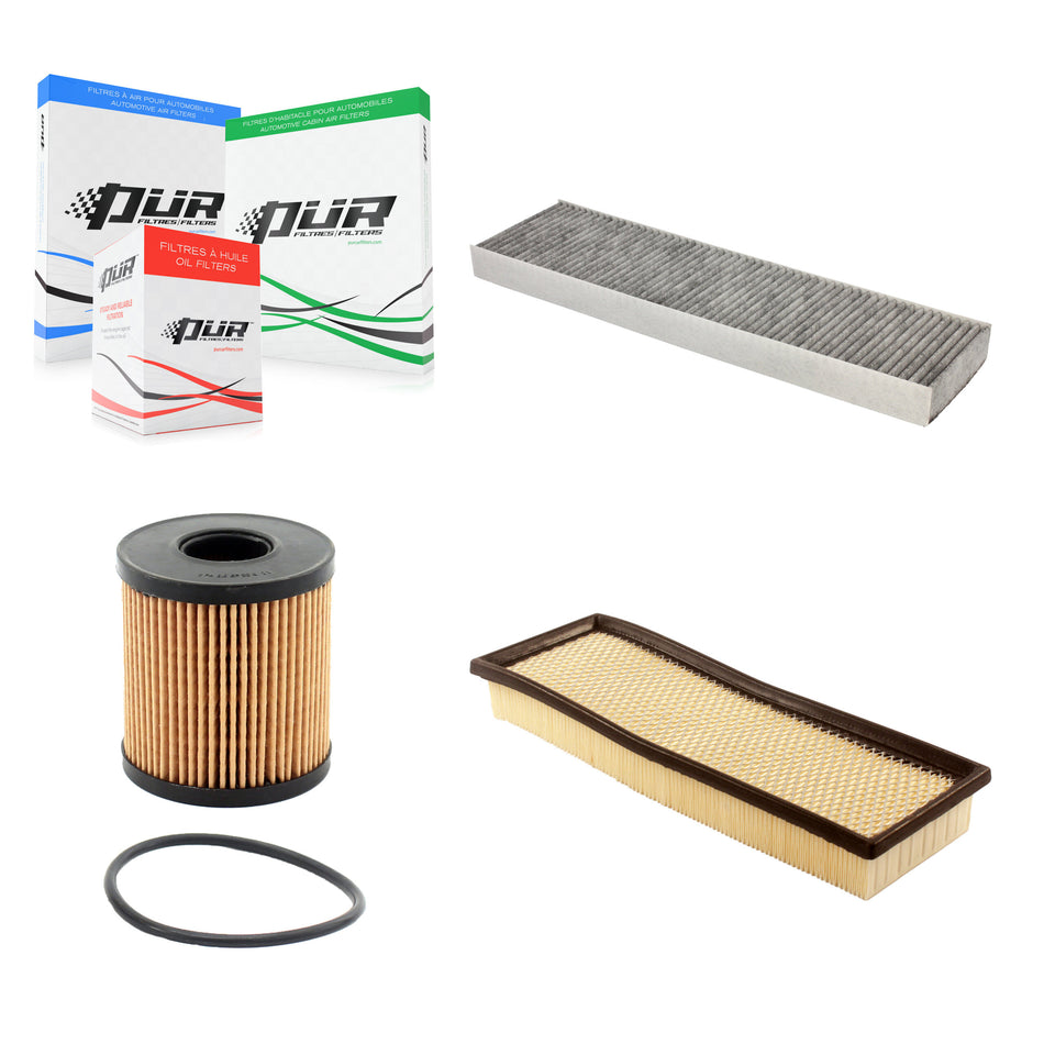 1x Air + 1x Cabin + 1x Engine Cartridge Oil Filter (3 Total) Kit For Mini Cooper Paceman KFM-100582