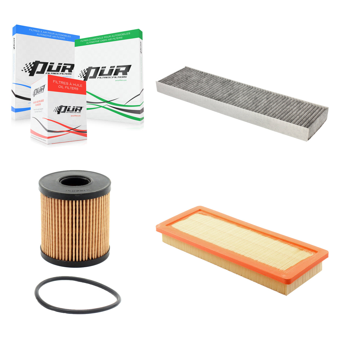 1x Air + 1x Cabin + 1x Engine Cartridge Oil Filter (3 Total) Kit For Mini Cooper Paceman KFM-100583