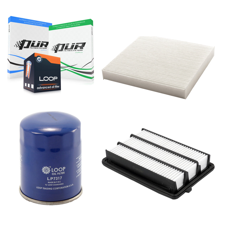 1x Air + 1x Cabin + 1x Engine Oil Filter Filter (3 Total) Kit For Honda Civic KFM-104215