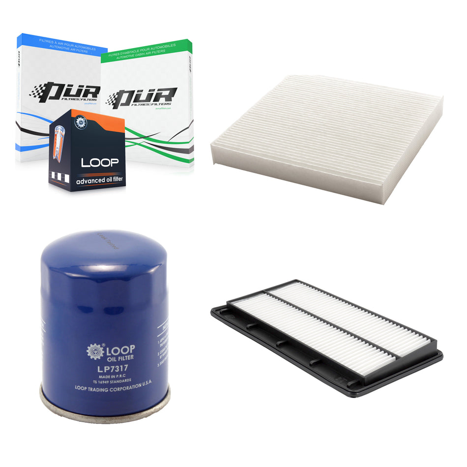 1x Air + 1x Cabin + 1x Engine Oil Filter Filter (3 Total) Kit For Acura MDX Honda Pilot KFM-104220