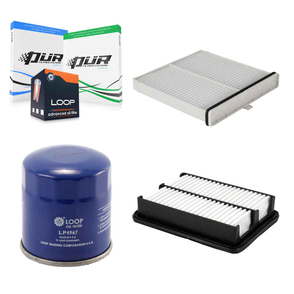 1x Air + 1x Cabin + 1x Engine Oil Filter Filter (3 Total) Kit For Toyota Yaris KFM-104229