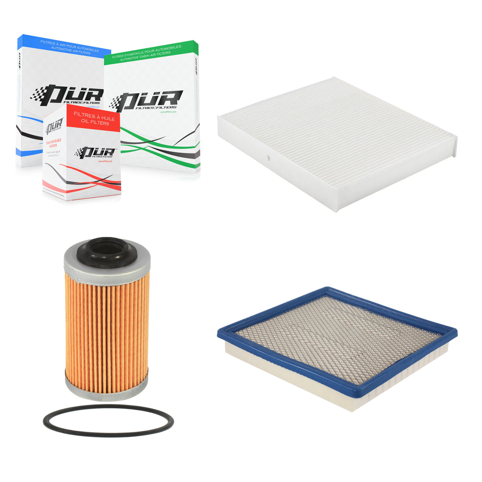 1x Air + 1x Cabin + 1x Engine Cartridge Oil Filter (3 Total) Kit For Chevrolet Colorado KFM-104433