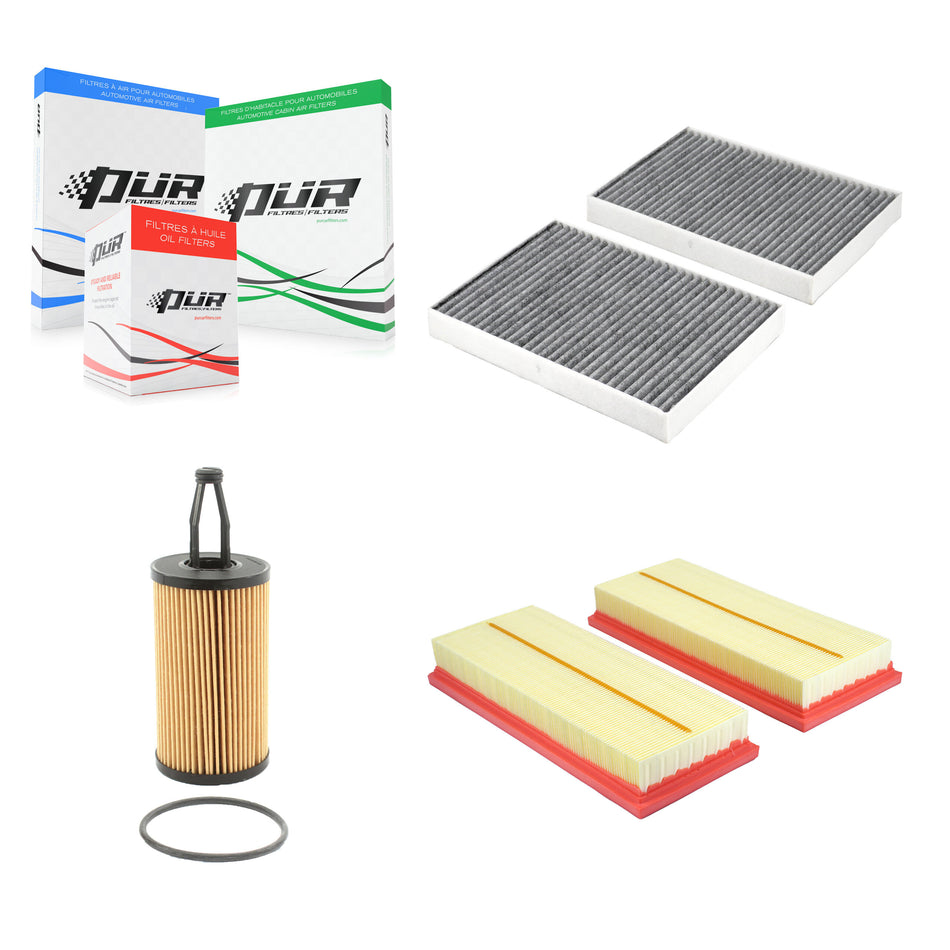 1x Air + 1x Cabin + 1x Engine Cartridge Oil Filter (3 Total) Kit For Mercedes-Benz S550 KFM-104441