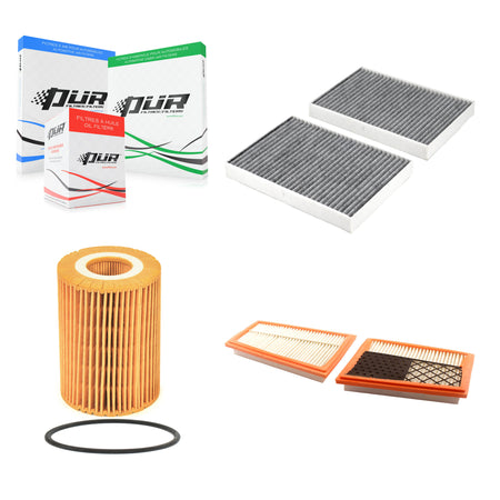 1x Air + 1x Cabin + 1x Engine Cartridge Oil Filter (3 Total) Kit For Mercedes-Benz S350 KFM-104443