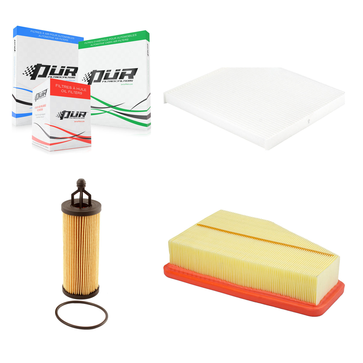 1x Air + 1x Cabin + 1x Engine Cartridge Oil Filter (3 Total) Kit For Jeep Cherokee 3.2L KFM-104444