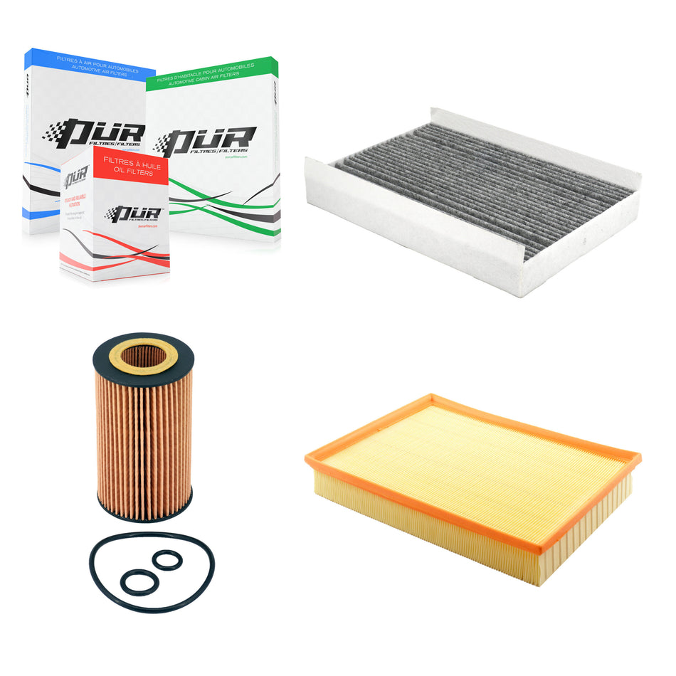 1x Air + 1x Cabin + 1x Engine Cartridge Oil Filter (3 Total) Kit For Mercedes-Benz 2500 KFM-104448