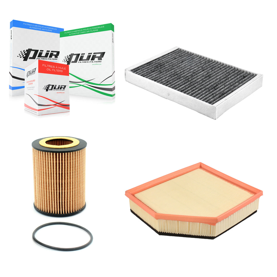 1x Air + 1x Cabin + 1x Engine Cartridge Oil Filter (3 Total) Kit For Volvo XC70 XC60 S60 KFM-104453