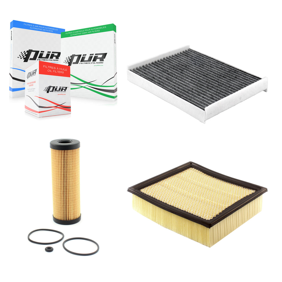 1x Air + 1x Cabin + 1x Engine Cartridge Oil Filter (3 Total) Kit For Ford F-150 2.7L KFM-104455
