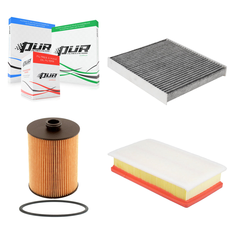 1x Air + 1x Cabin + 1x Engine Cartridge Oil Filter (3 Total) Kit For Volkswagen Atlas KFM-104457