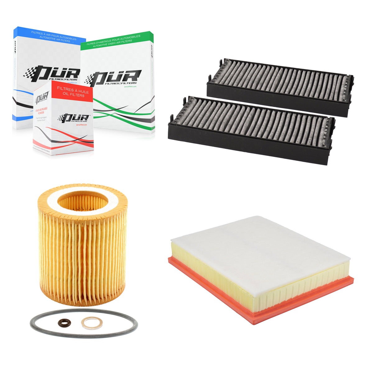 1x Air + 1x Cabin + 1x Engine Cartridge Oil Filter (3 Total) Kit For BMW X5 KFM-104477