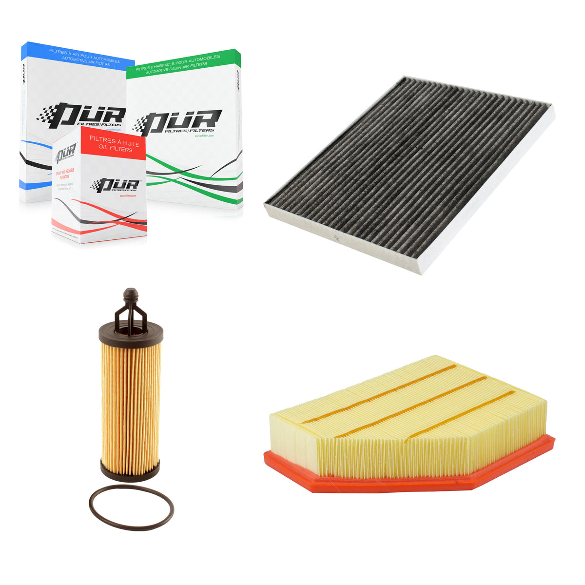 1x Air + 1x Cabin + 1x Engine Cartridge Oil Filter (3 Total) Kit For Chrysler Pacifica KFM-104482