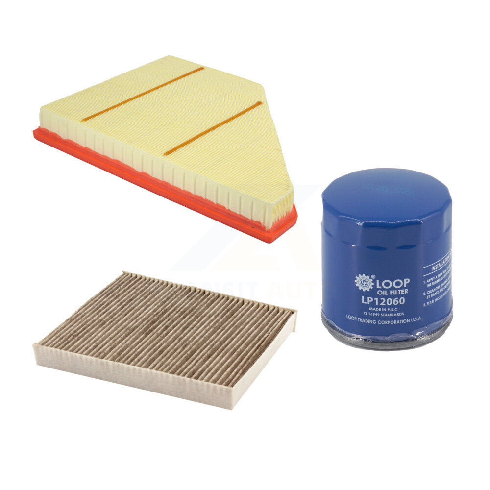 1x Air + 1x Cabin + 1x Engine Oil Filter Filter (3 Total) Kit For Chevrolet GMC Acadia KFM-104737