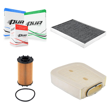 1x Air + 1x Cabin + 1x Engine Cartridge Oil Filter (3 Total) Kit For Porsche Cayenne Audi KFM-104759