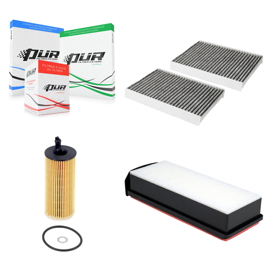 1x Air + 1x Cabin + 1x Engine Cartridge Oil Filter (3 Total) Kit For BMW 535d xDrive 3.0L KFM-104761