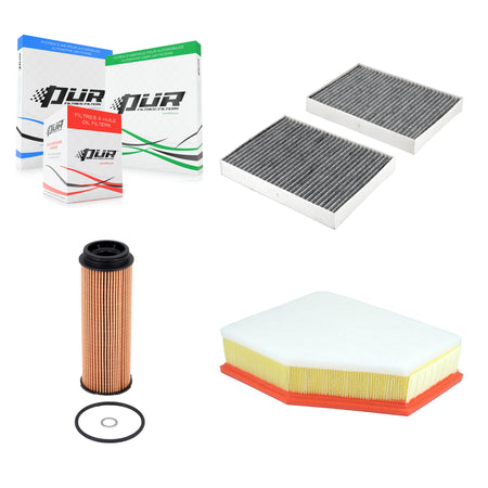 1x Air + 1x Cabin + 1x Engine Cartridge Oil Filter (3 Total) Kit For BMW X5 X7 X6 540i KFM-104764