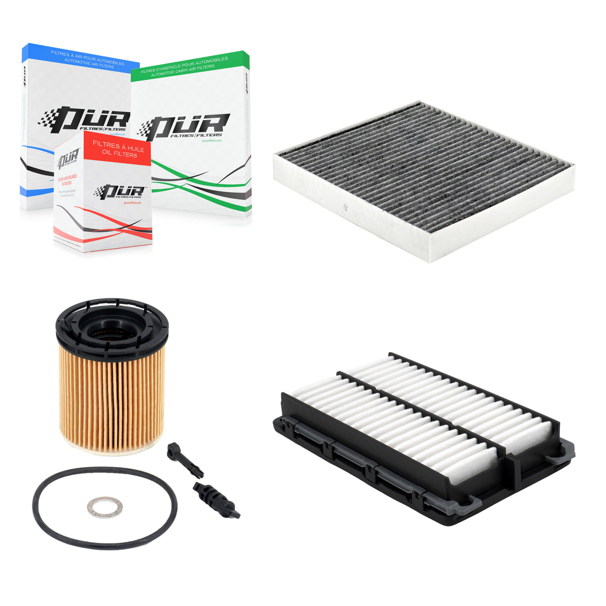 1x Air + 1x Cabin + 1x Engine Cartridge Oil Filter (3 Total) Kit For Hyundai Tucson Kia KFM-104781