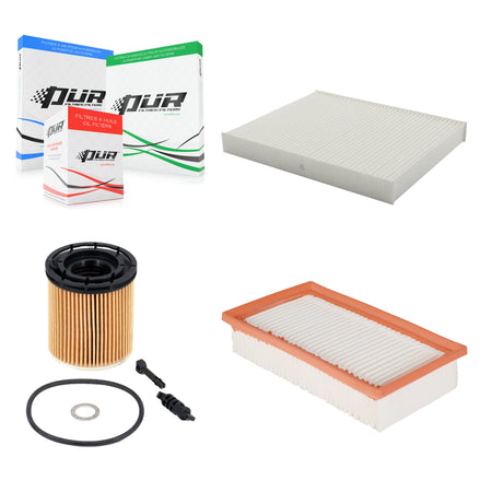 1x Air + 1x Cabin + 1x Engine Cartridge Oil Filter (3 Total) Kit For Kia Rio Hyundai KFM-104793