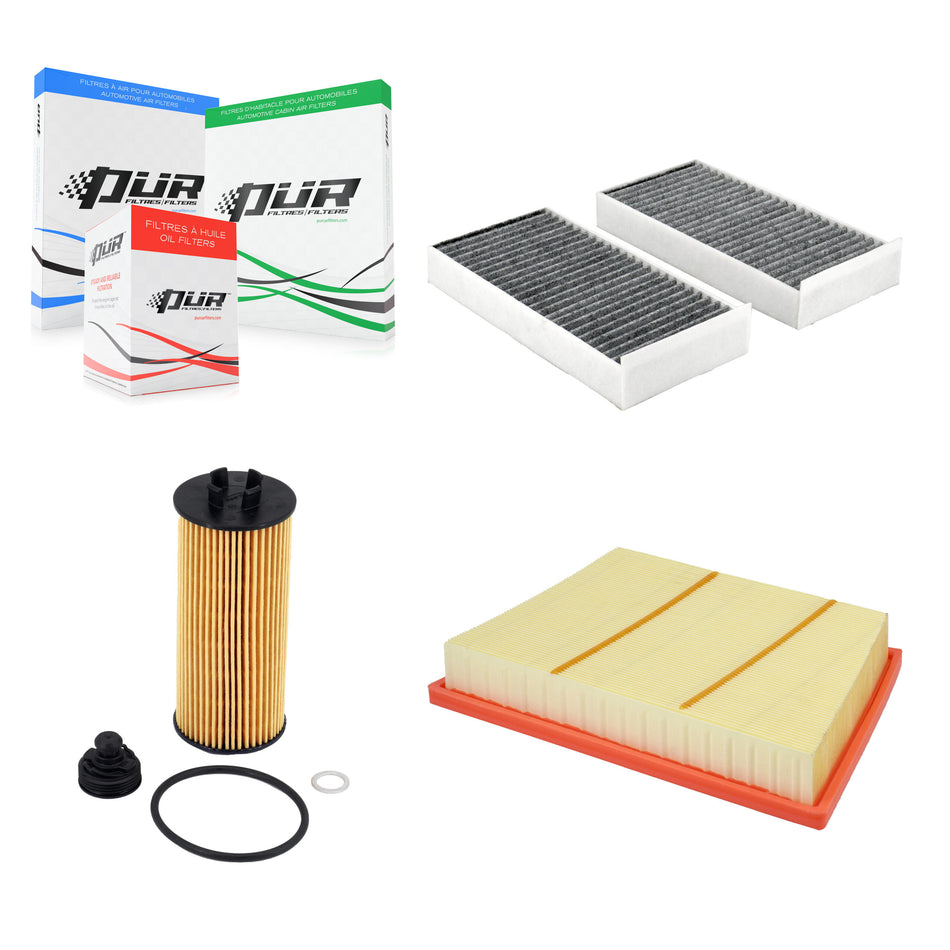 1x Air + 1x Cabin + 1x Engine Cartridge Oil Filter (3 Total) Kit For Mini BMW X1 Cooper KFM-104810