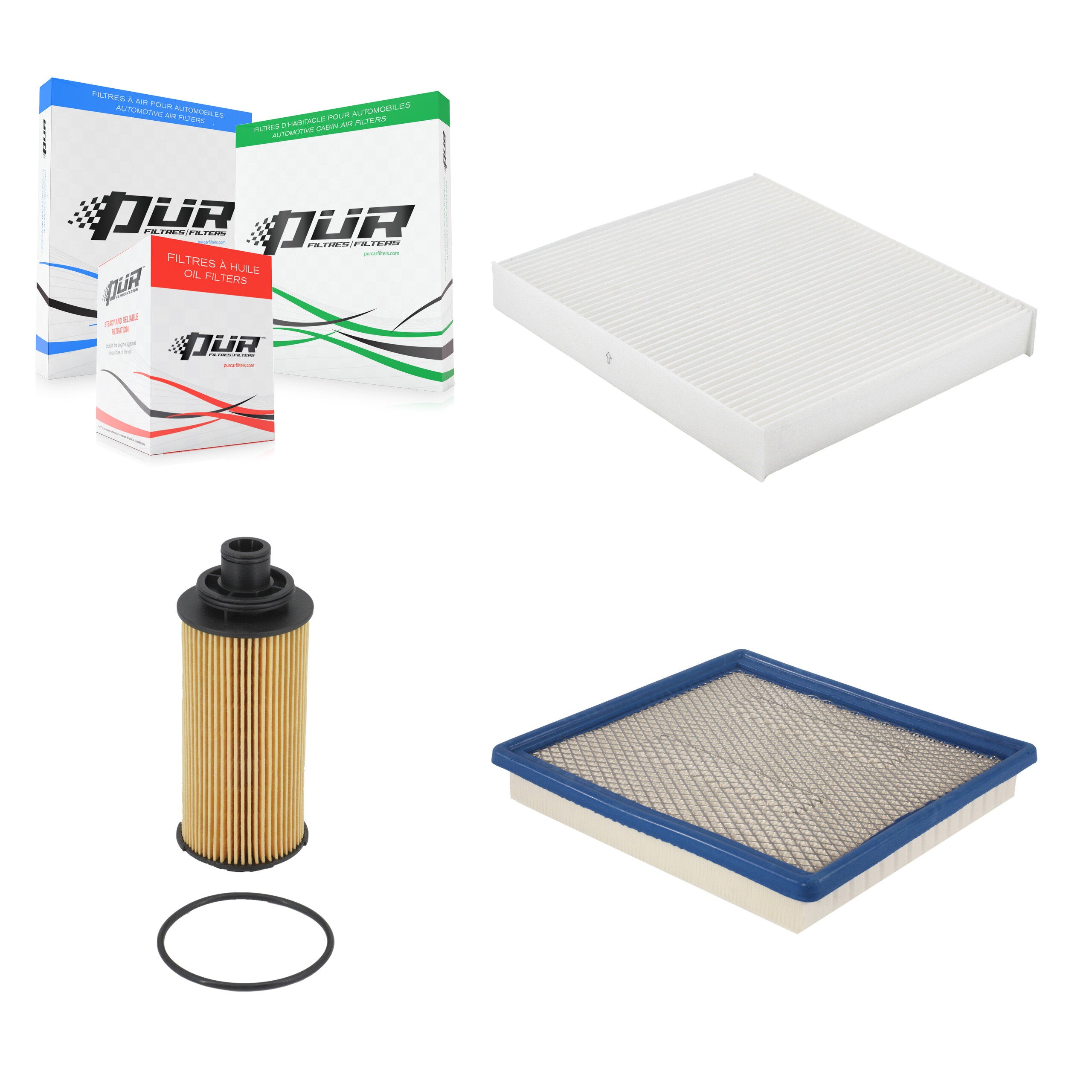 1x Air + 1x Cabin + 1x Engine Cartridge Oil Filter (3 Total) Kit For Chevrolet Colorado KFM-104811