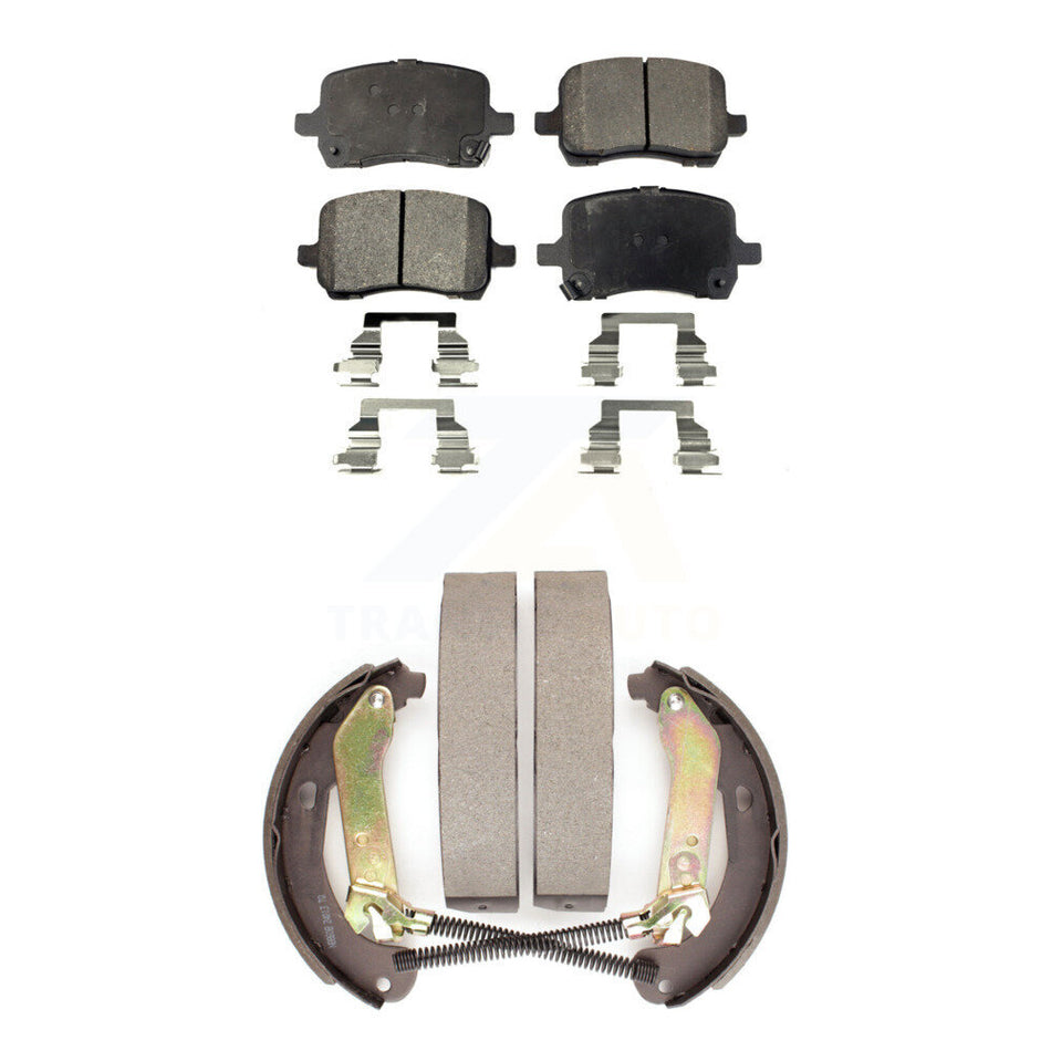 Front Rear Semi-Metallic Brake Pads And Drum Shoes Kit For Chevrolet Malibu KFN-100004