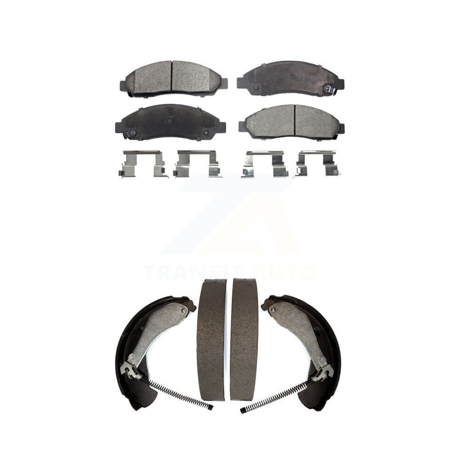 Front Rear Semi-Metallic Brake Pads And Drum Shoes Kit For Chevrolet Colorado GMC Canyon Isuzu i-290 i-280 i-370 i-350 KFN-100006