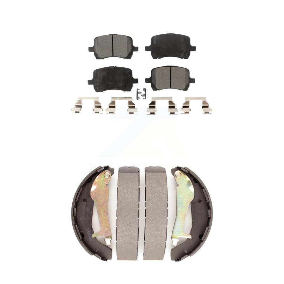 Front Rear Semi-Metallic Brake Pads And Drum Shoes Kit For Chevrolet HHR Pontiac G5 KFN-100019