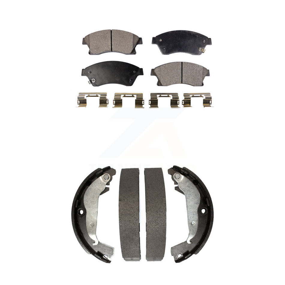Front Rear Semi-Metallic Brake Pads And Drum Shoes Kit For Chevrolet Cruze Limited KFN-100038