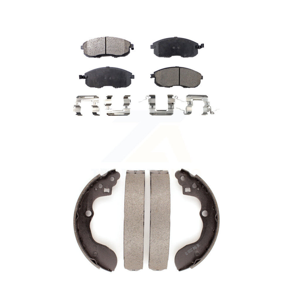 Front Rear Semi-Metallic Brake Pads And Drum Shoes Kit For Suzuki SX4 Crossover KFN-100139