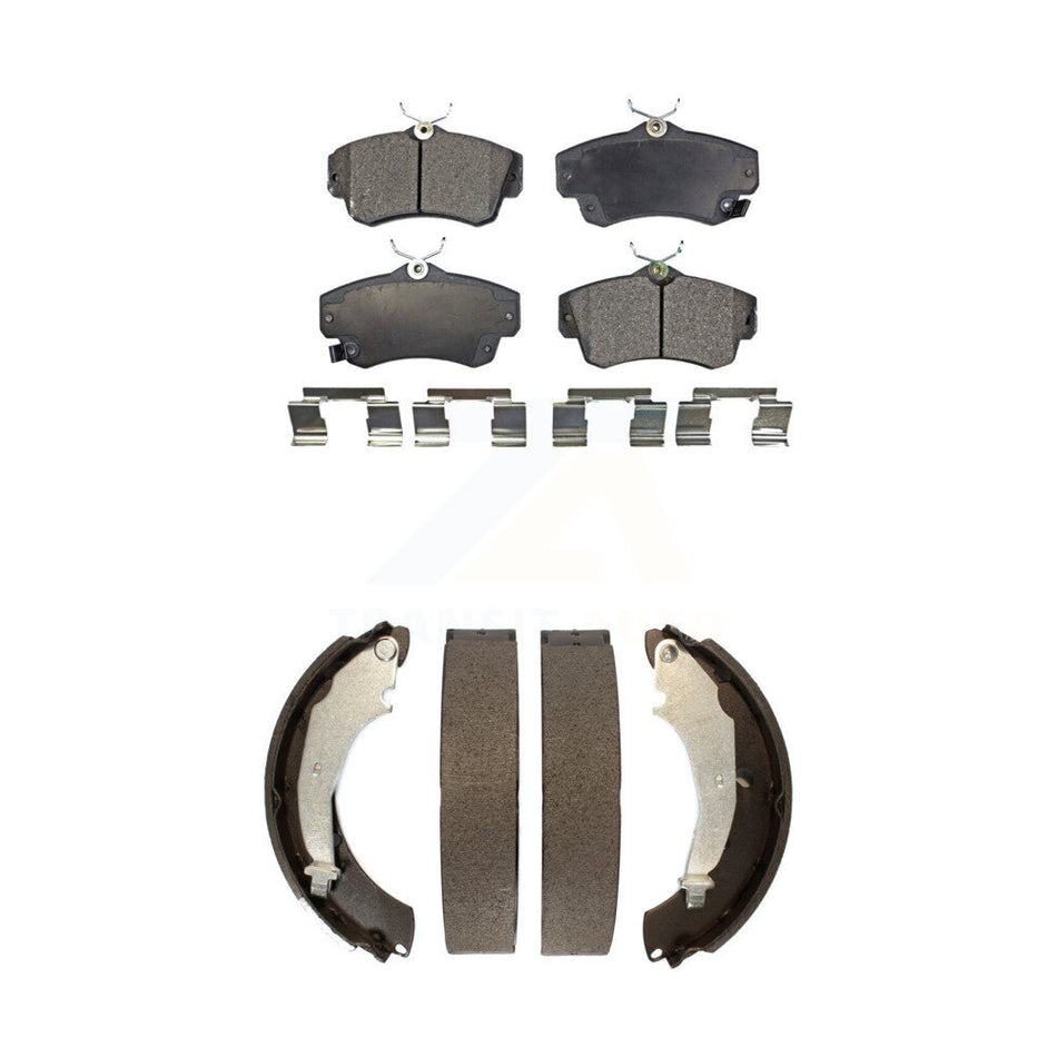 Front Rear Semi-Metallic Brake Pads And Drum Shoes Kit For Chrysler PT Cruiser KFN-100155