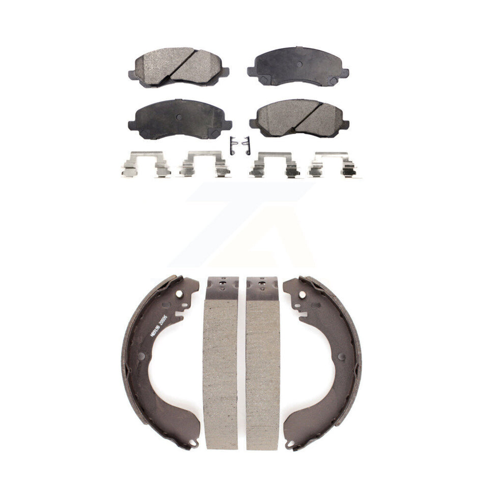 Front Rear Semi-Metallic Brake Pads And Drum Shoes Kit For Jeep Patriot Compass Dodge Caliber Chrysler Sebring Avenger KFN-100173