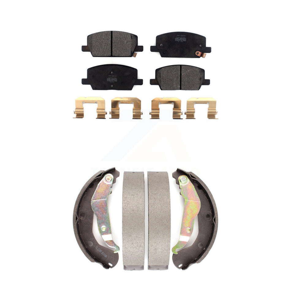Front Rear Semi-Metallic Brake Pads And Drum Shoes Kit For Chevrolet Trax KFN-100228