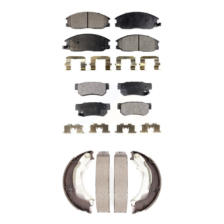 Front Rear Semi-Metallic Brake Pads And Parking Shoes Kit For Hyundai XG350 XG300 KFN-100525