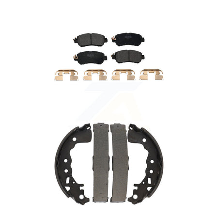 Front Rear Semi-Metallic Brake Pads And Drum Shoes Kit For Nissan Kicks Versa KFN-100820