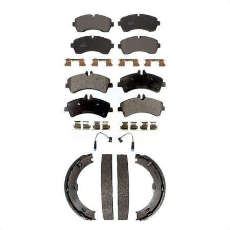 Front Rear Semi-Metallic Brake Pads & Parking Shoes Kit For Mercedes-Benz Sprinter 3500XD KFN-100849