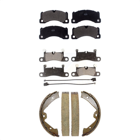 Front Rear Semi-Metallic Brake Pads And Parking Shoes Kit For Volkswagen Touareg Porsche KFN-100871