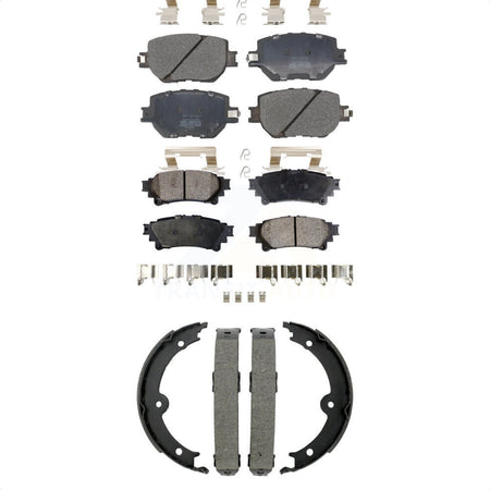 Front Rear Semi-Metallic Brake Pads And Parking Shoes Kit For Lexus IS250 KFN-100913
