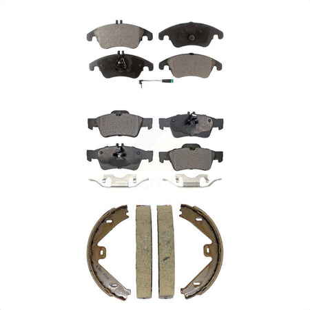 Front Rear Semi-Metallic Brake Pads And Parking Shoe Kit For Mercedes-Benz E350 E400 E250 KFN-100926