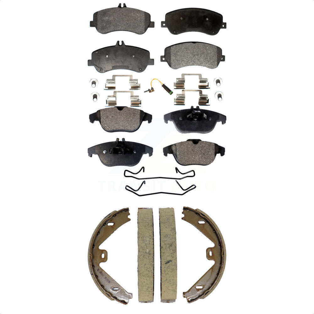 Front Rear Semi-Metallic Brake Pads And Parking Shoes Kit For Mercedes-Benz GLK350 GLK250 KFN-100945