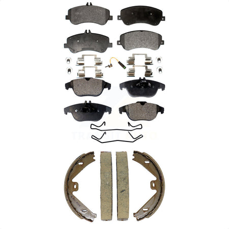 Front Rear Semi-Metallic Brake Pads And Parking Shoes Kit For Mercedes-Benz GLK350 GLK250 KFN-100945