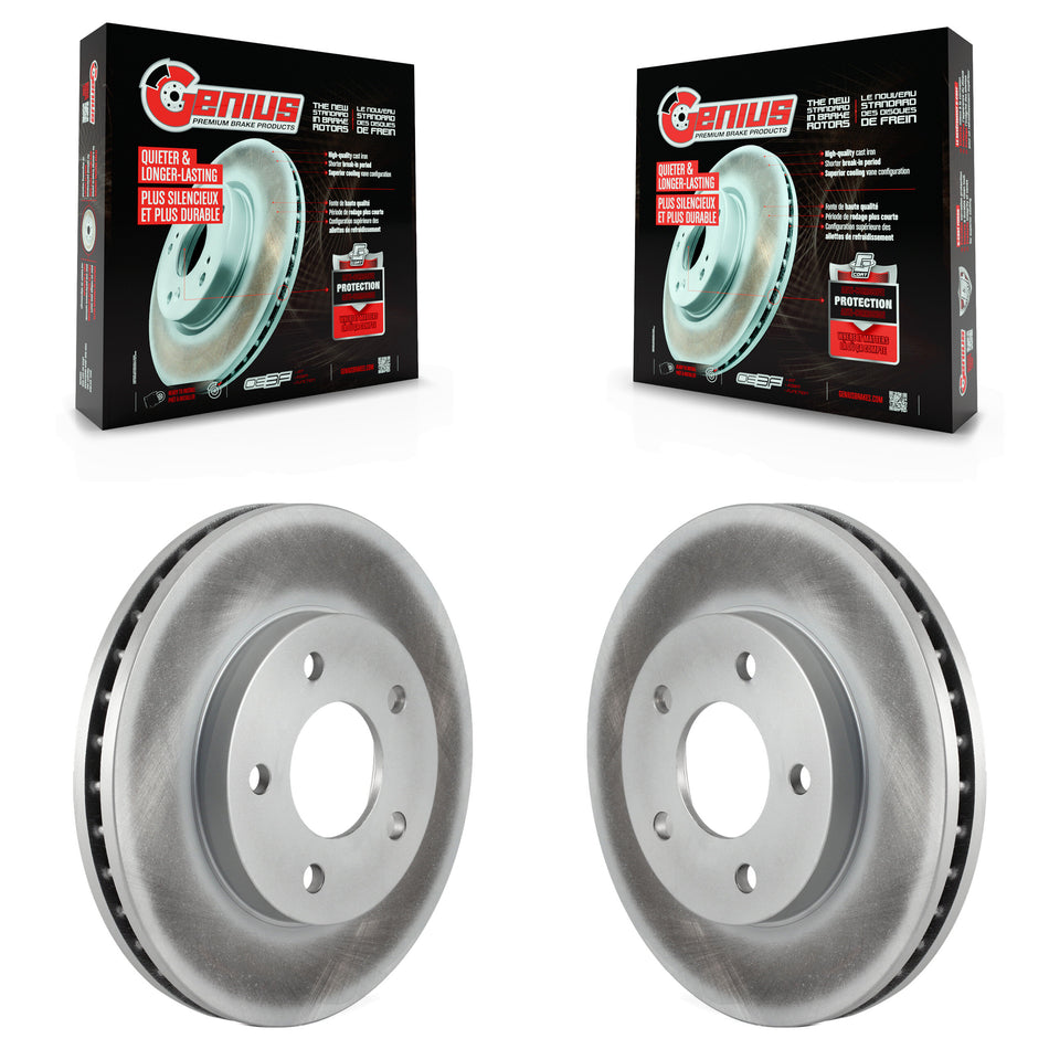 Front Coated Disc Brake Rotors Pair For Buick Rendezvous Pontiac Aztek KG-100020