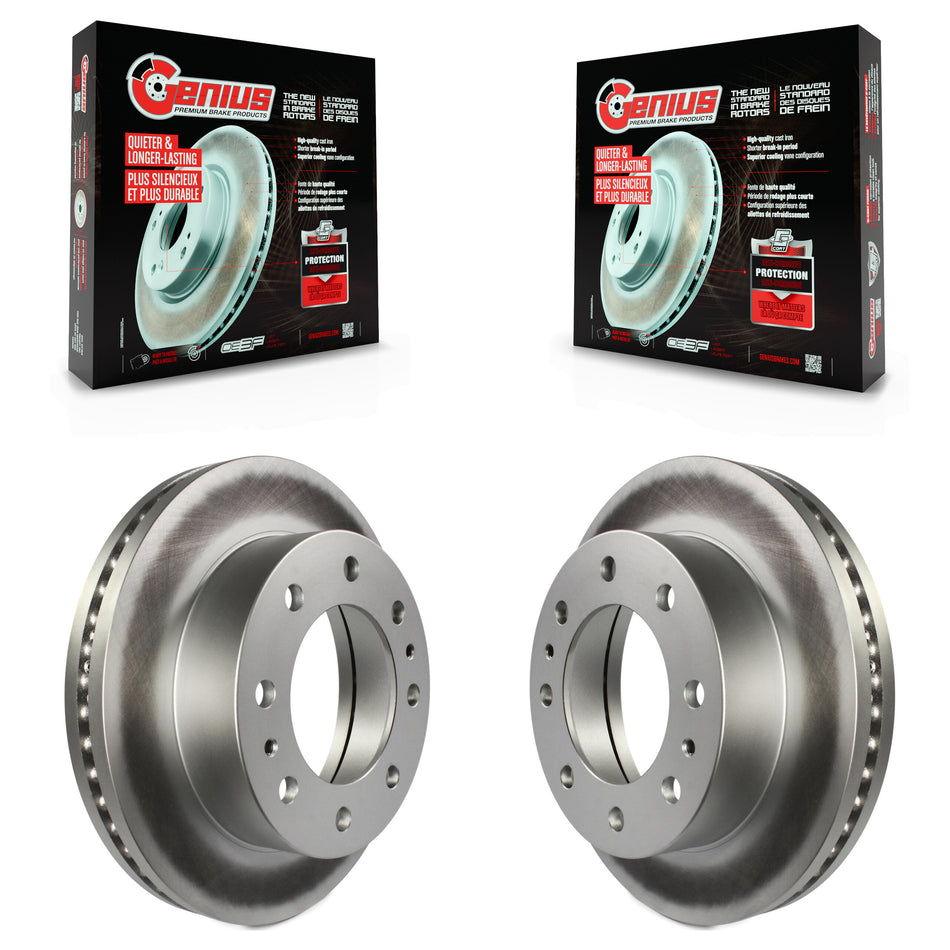 Front Coated Disc Brake Rotors Pair For Chevrolet Express 3500 GMC Savana Silverado HD Sierra Classic 4500 KG-100021