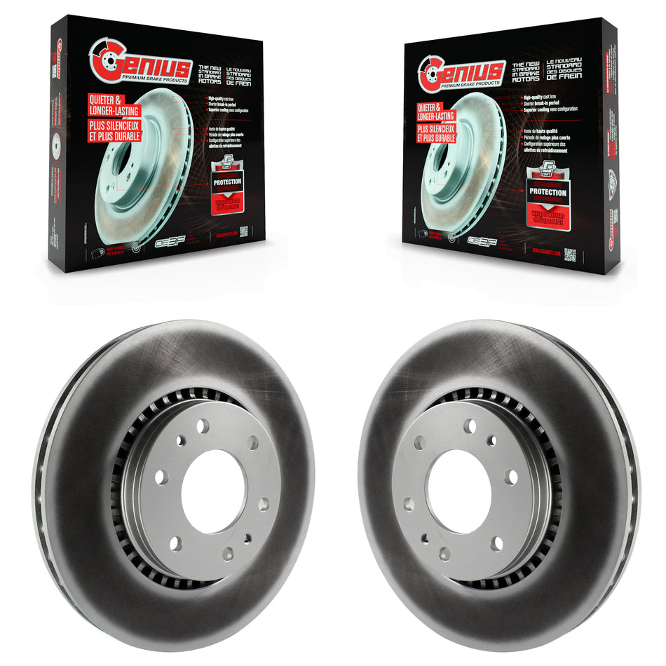 Front Coated Disc Brake Rotors Pair For Chevrolet Trailblazer GMC EXT Envoy XL Buick Rainier XUV SSR Isuzu Ascender Saab 9-7x KG-100023