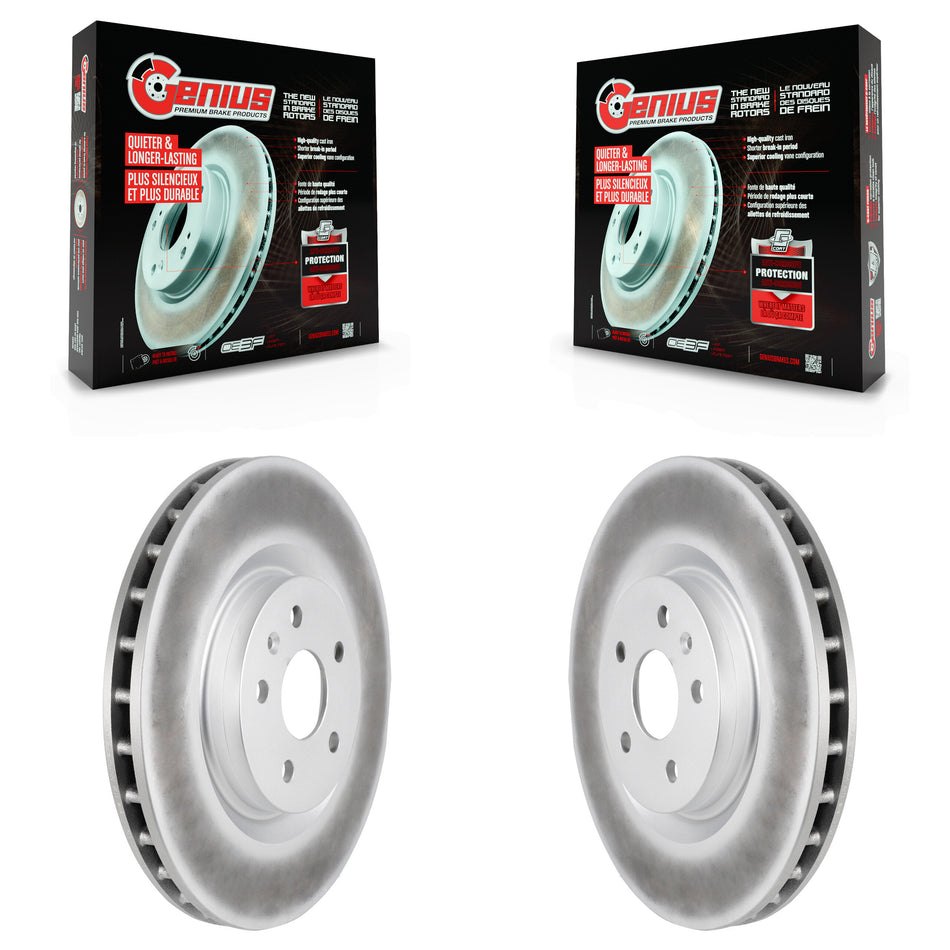 Front Coated Disc Brake Rotors Pair For Chevrolet Camaro Buick Regal Pontiac G8 SS KG-100053