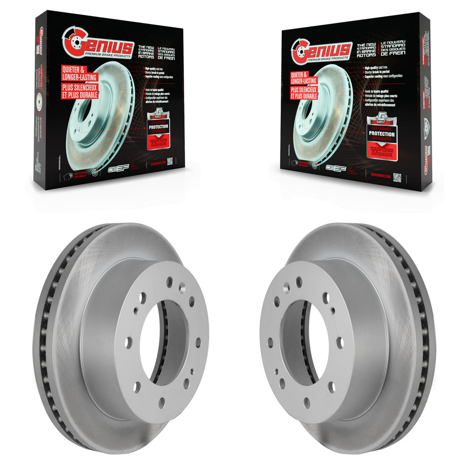 Front Coated Disc Brake Rotors Pair For Chevrolet Silverado 2500 HD GMC Sierra 1500 3500 Suburban KG-100057
