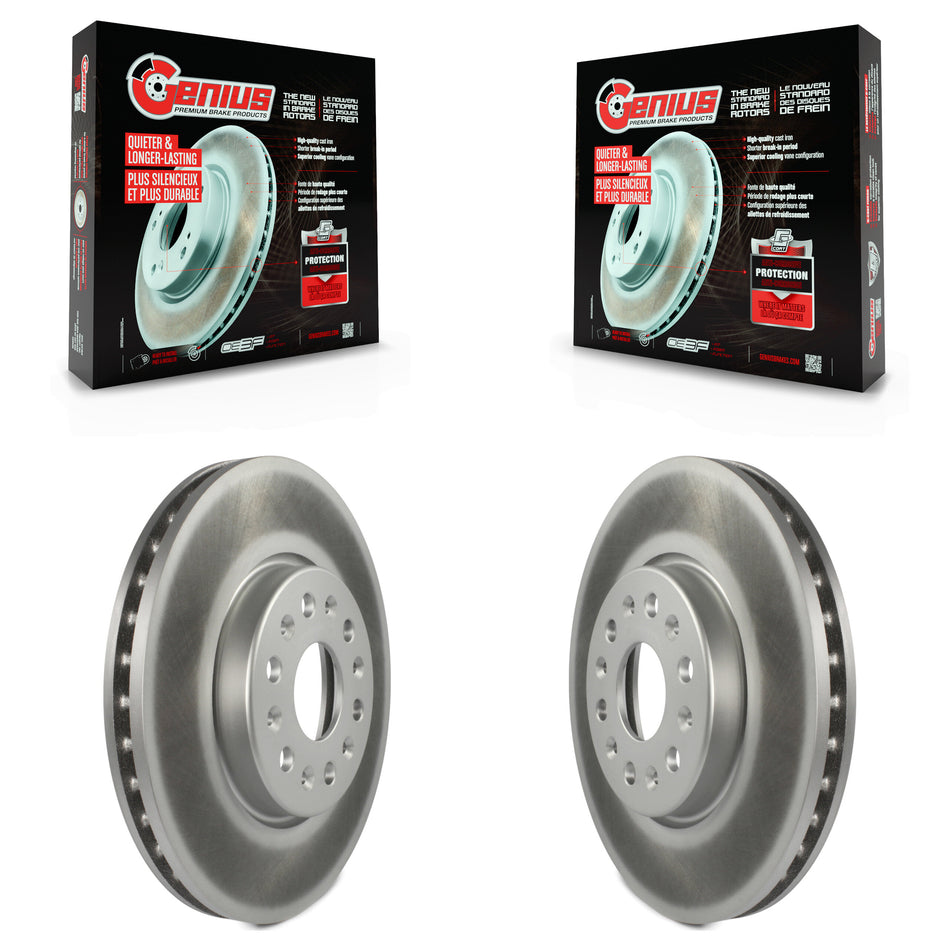 Front Coated Disc Brake Rotors Pair For Chevrolet Traverse GMC Acadia Buick Enclave Blazer KG-100063
