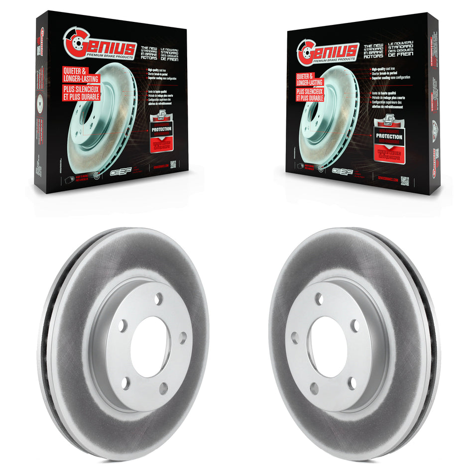 Front Coated Disc Brake Rotors Pair For Ford Escape Mazda Tribute Mercury Mariner KG-100074