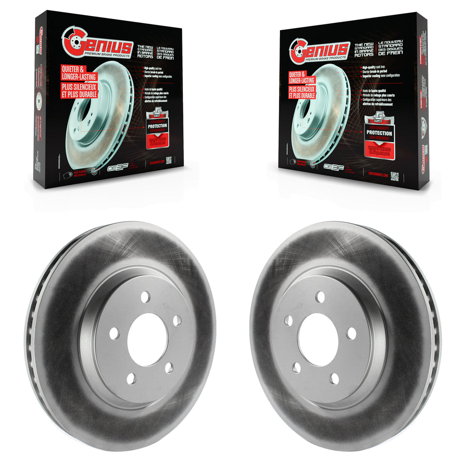 Front Coated Disc Brake Rotors Pair For Ford Mustang KG-100087