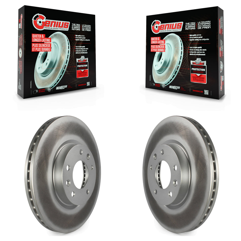 Front Coated Disc Brake Rotors Pair For Ford Fusion Mazda 6 Lincoln MKZ Mercury Milan Zephyr KG-100088