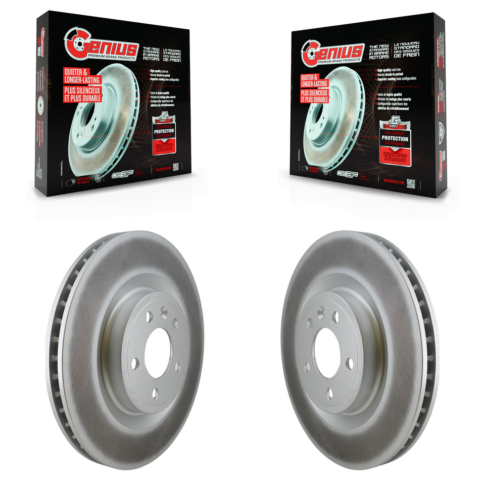 Front Coated Disc Brake Rotors Pair For Ford Mustang KG-100100