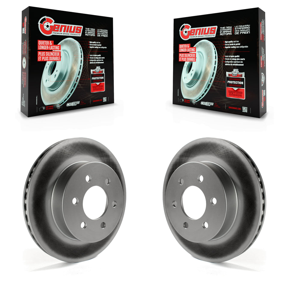Front Coated Disc Brake Rotors Pair For Dodge Dakota Durango KG-100113